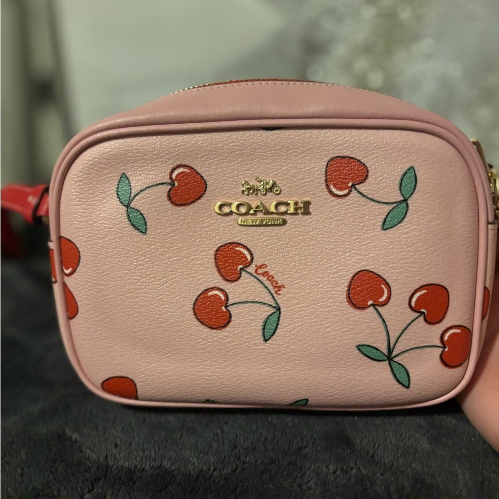 Coach Jamie Small heart cherry print